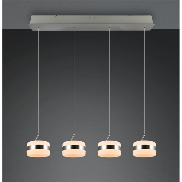 Lámpara de techo 4 luces LED DIOS 80W 4x 800lm, 2300+3000+4000K, altura ajustable IP20