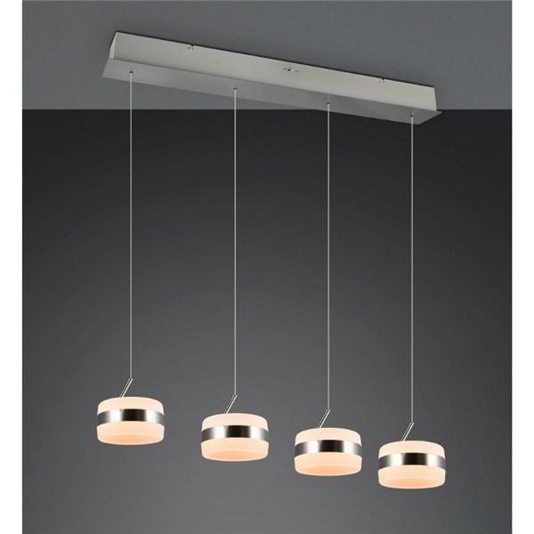 Lámpara de techo 4 luces LED DIOS 80W 4x 800lm, 2300+3000+4000K, altura ajustable IP20