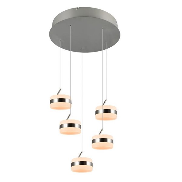 Lámpara de techo con plafón 5 luces LED DIOS 800lm, regulable 2300+3000+4000K IP20