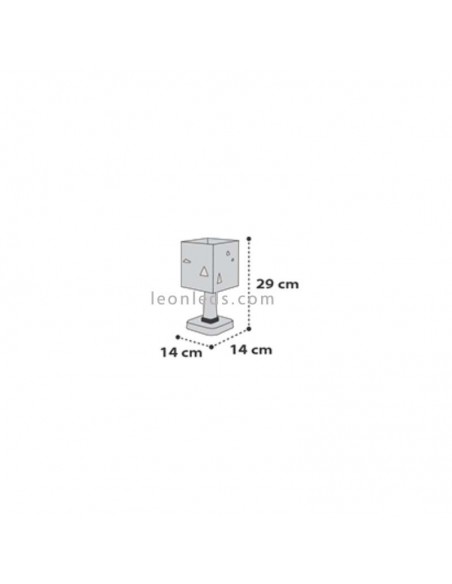 Candeeiro de mesa branco e amarelo de design infantil quadrado barato Hello Little Series por dalber | Leon Iluminação LED