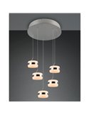 Lámpara de techo con plafón 5 luces LED DIOS 800lm, regulable 2300+3000+4000K IP20