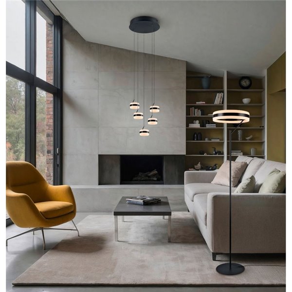 Plafonnier 5 lumières LED DIOS 800lm, dimmable 2300+3000+4000K IP20