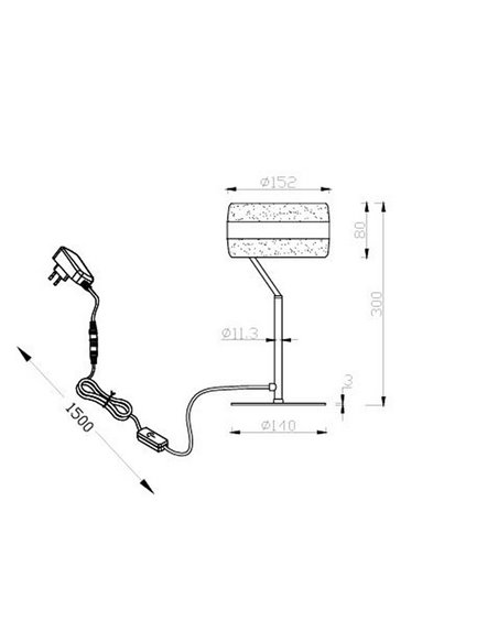 Lámpara de mesa LED DIOS  8W 950lm, regulable con sensor táctil 2300+3000+4000K IP20