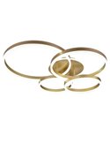 Plafón de techo DRAKE dorado varios círculos 50W 5850lm, regulable 2700 - 6500K 80x70cm IP20
