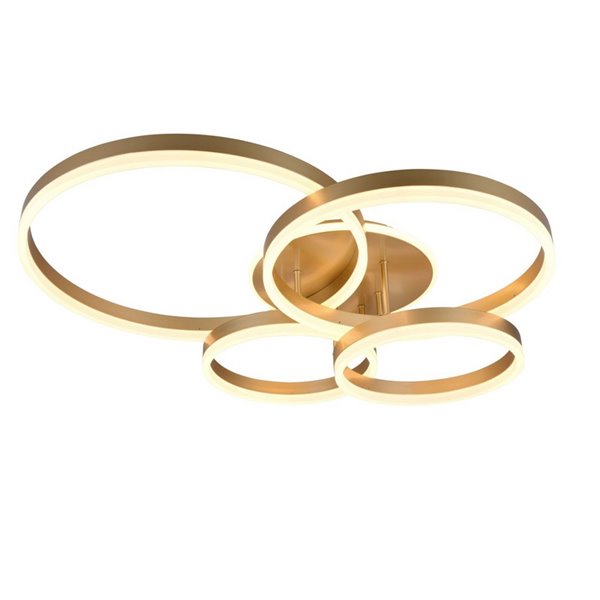 Plafonnier doré DRAKE avec plusieurs cercles 50W 5850lm, dimmable 2700 - 6500K 80x70cm IP20