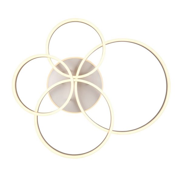 Luminária de teto DRAKE em níquel com vários círculos 50W 5850lm, regulável 2700 - 6500K 80x70cm IP20