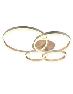 Plafonnier DRAKE nickel avec différents cercles 50W 5850lm, dimmable 2700 - 6500K 80x70cm IP20