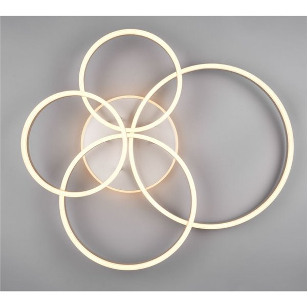 Plafonnier DRAKE nickel avec différents cercles 50W 5850lm, dimmable 2700 - 6500K 80x70cm IP20