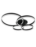 Plafón de techo DRAKE varios círculos 50W 5850lm, regulable 2700 - 6500K 80x70cm IP20 Negro