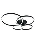 Plafón de techo DRAKE varios círculos 50W 5850lm, regulable 2700 - 6500K 80x70cm IP20 Negro