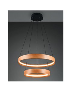 Lámpara de techo LYNWOOD 2 luces, 60cm diámetro, altura ajustable 37W 4300lm, luz cálida 3000K IP20 2