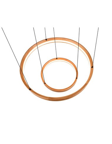 Lámpara de techo LYNWOOD 2 luces, 60cm diámetro, altura ajustable 37W 4300lm, luz cálida 3000K IP20