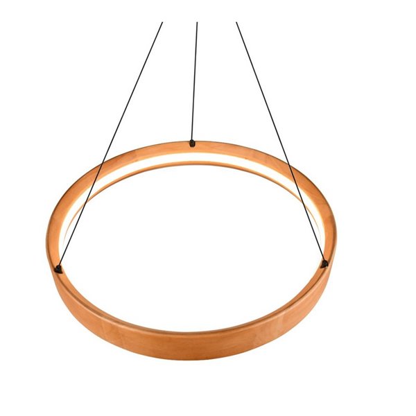 Lámpara de techo LYNWOOD, 50cm diámetro, altura ajustable 28W 3300lm, luz cálida 3000K IP20