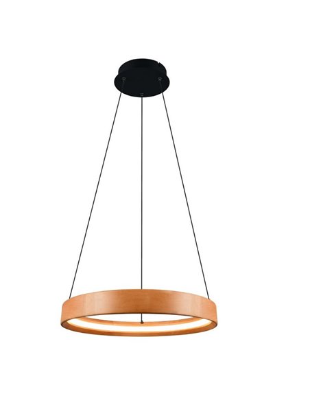 Lámpara de techo LYNWOOD, 50cm diámetro, altura ajustable 28W 3300lm, luz cálida 3000K IP20