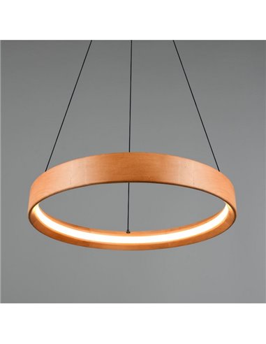 Lámpara de techo LYNWOOD, 50cm diámetro, altura ajustable 28W 3300lm, luz cálida 3000K IP20