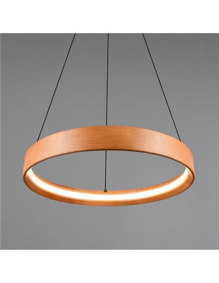 Lámpara de techo LYNWOOD, 50cm diámetro, altura ajustable 28W 3300lm, luz cálida 3000K IP20