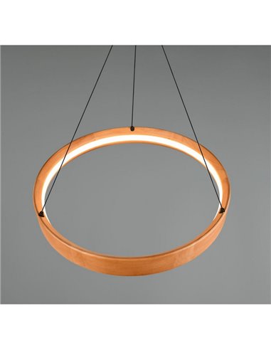 Lámpara de techo LYNWOOD, 50cm diámetro, altura ajustable 28W 3300lm, luz cálida 3000K IP20