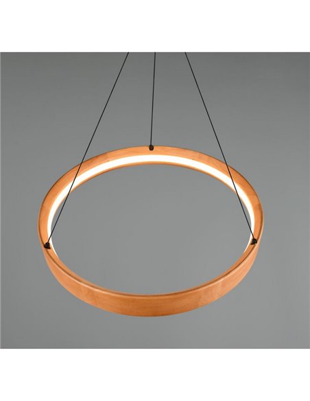 Lámpara de techo LYNWOOD, 50cm diámetro, altura ajustable 28W 3300lm, luz cálida 3000K IP20