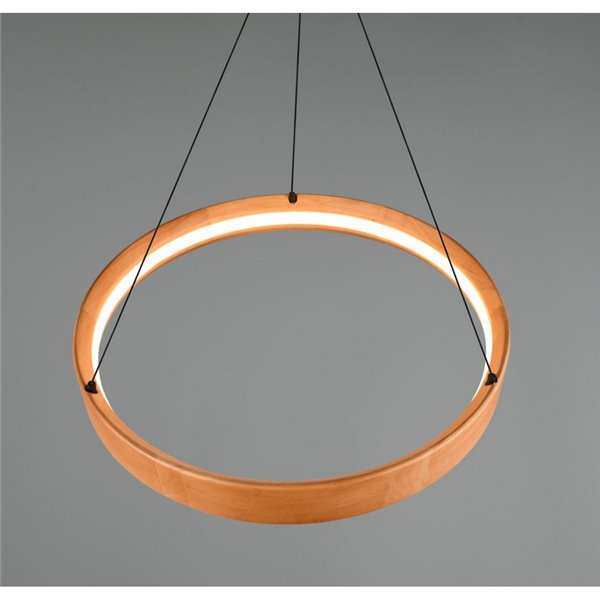 Plafonnier LYNWOOD, diamètre 50 cm, hauteur réglable, 28 W, 3 300 lm, lumière chaude 3 000 K, IP20