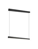 Lámpara de techo WALLACE barra LED regulable altura 29W 3500lm, 2300+3000+4000K IP20 Negro