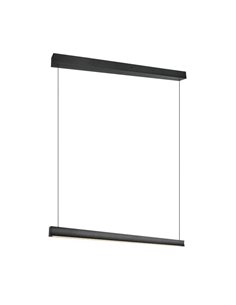 Plafonnier LED WALLACE, hauteur réglable, 29 W, 3 500 lm, 2 300 + 3 000 + 4 000 K, IP20, noir