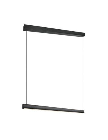 Luminária de teto LED WALLACE, altura ajustável, 29 W, 3500 lm, 2300 + 3000 + 4000 K, IP20, preta