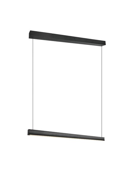 Lámpara de techo WALLACE barra LED regulable altura 29W 3500lm, 2300+3000+4000K IP20 Negro