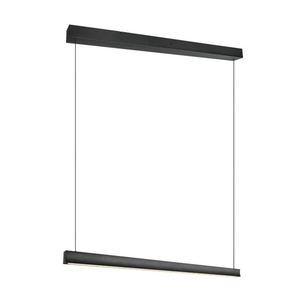 Lámpara de techo WALLACE barra LED regulable altura 29W 3500lm, 2300+3000+4000K IP20 Negro