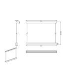 Lámpara de techo WALLACE barra LED regulable altura 29W 3500lm, 2300+3000+4000K IP20 Negro