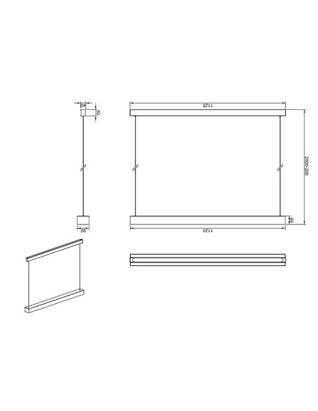 Lámpara de techo WALLACE barra LED regulable altura 29W 3500lm, 2300+3000+4000K IP20 Negro