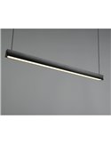 Lámpara de techo WALLACE barra LED regulable altura 29W 3500lm, 2300+3000+4000K IP20 Negro