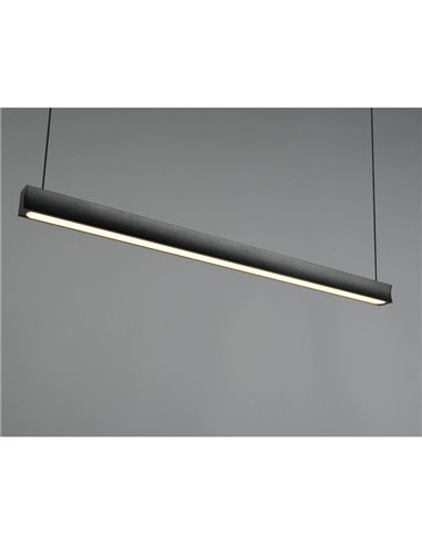 Lámpara de techo WALLACE barra LED regulable altura 29W 3500lm, 2300+3000+4000K IP20 Negro