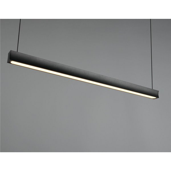 Plafonnier LED WALLACE, hauteur réglable, 29 W, 3 500 lm, 2 300 + 3 000 + 4 000 K, IP20, noir