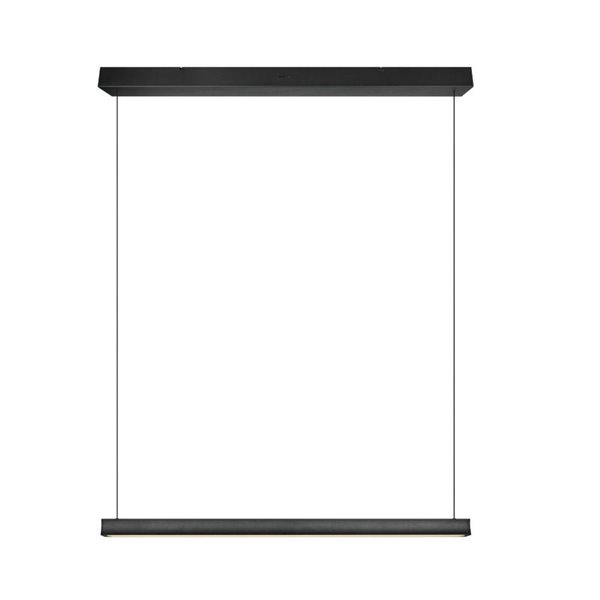 Luminária de teto LED WALLACE, altura ajustável, 29 W, 3500 lm, 2300 + 3000 + 4000 K, IP20, preta