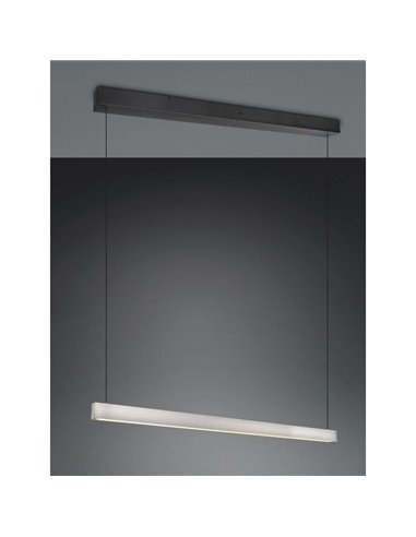 Luminária de teto LED linear WALLACE, regulável, altura 29W, 3500lm, 2300+3000+4000K, IP20, níquel