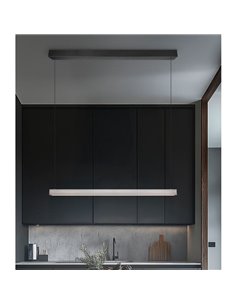 Plafonnier LED linéaire WALLACE, dimmable, hauteur 29 W, 3 500 lm, 2 300 + 3 000 + 4 000 K, IP20, nickel 2