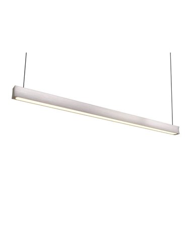 Plafonnier LED linéaire WALLACE, dimmable, hauteur 29 W, 3 500 lm, 2 300 + 3 000 + 4 000 K, IP20, nickel