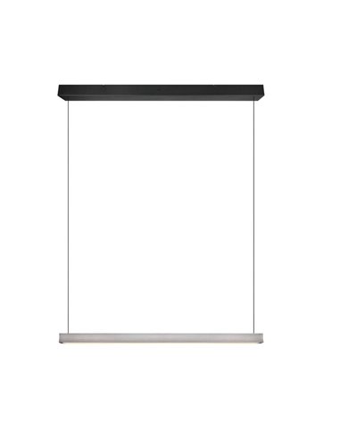 Plafonnier LED linéaire WALLACE, dimmable, hauteur 29 W, 3 500 lm, 2 300 + 3 000 + 4 000 K, IP20, nickel