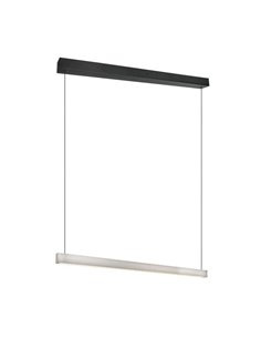 Plafonnier LED linéaire WALLACE, dimmable, hauteur 29 W, 3 500 lm, 2 300 + 3 000 + 4 000 K, IP20, nickel