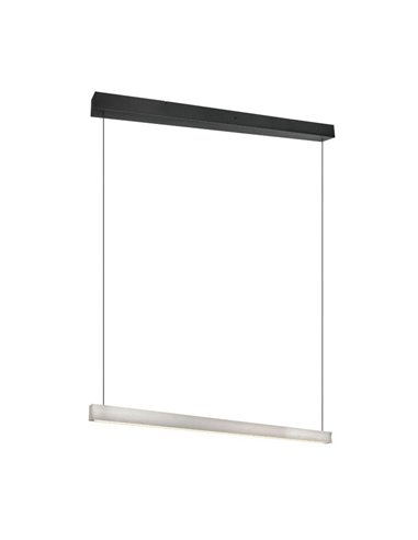 Plafonnier LED linéaire WALLACE, dimmable, hauteur 29 W, 3 500 lm, 2 300 + 3 000 + 4 000 K, IP20, nickel
