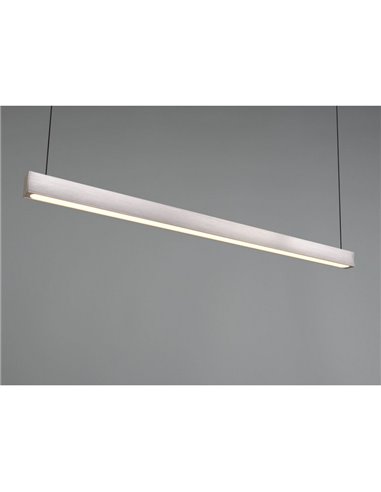 Plafonnier LED linéaire WALLACE, dimmable, hauteur 29 W, 3 500 lm, 2 300 + 3 000 + 4 000 K, IP20, nickel