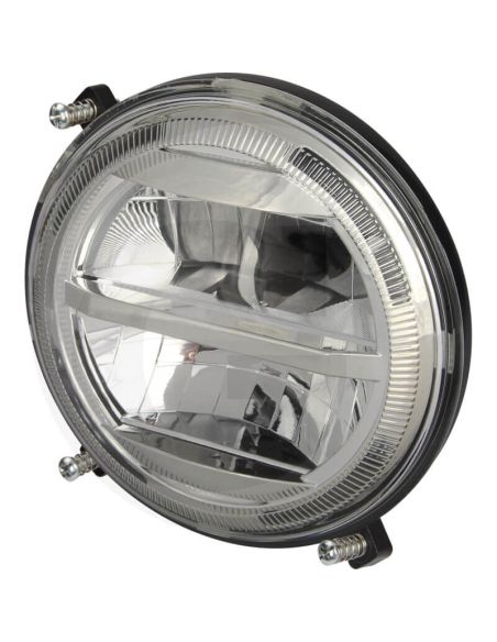 Faro LED Redondo Delantero con Luz de Cruce y Luz de Carretera Homologado Massey Ferguson Fendt Ø 14,4Cm