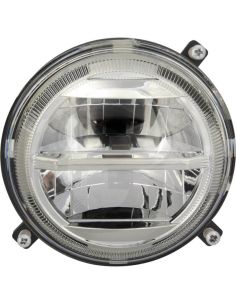 Faro LED Redondo Delantero con Luz de Cruce y Luz de Carretera Homologado Massey Ferguson Fendt Ø 14,4Cm