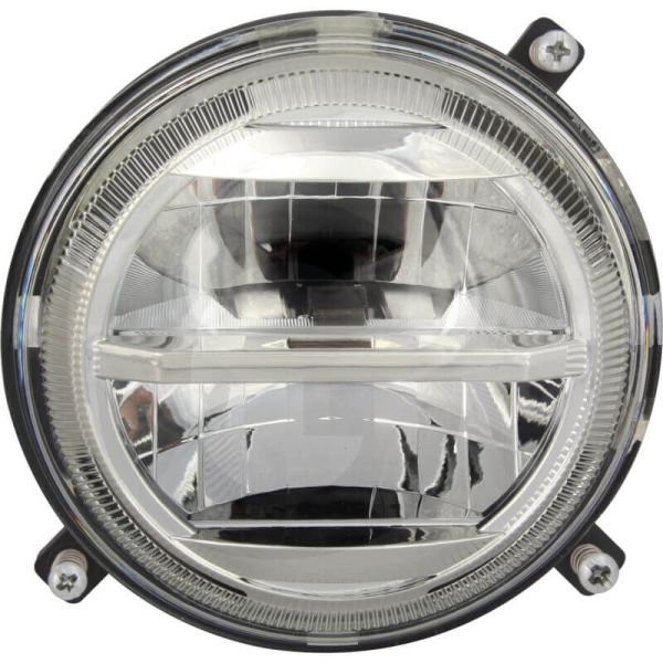 Faro LED Redondo Delantero con Luz de Cruce y Luz de Carretera Homologado Massey Ferguson Fendt Ø 14,4Cm