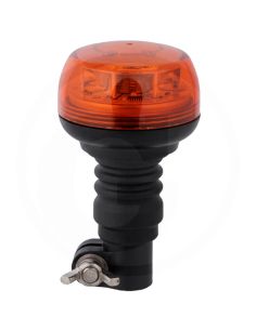 Rotativo LED Ámbar Mini 12/24V con Luz Giratoria y Doble Destello IP66 | 148mm y Ø84mm