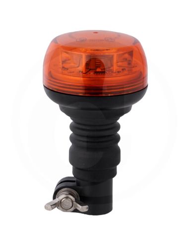 Mini farol rotativo LED âmbar, 12/24 V, com luz rotativa e flash duplo, IP66 | 148 mm x 84 mm