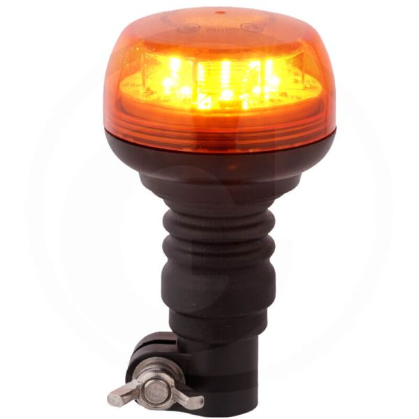 Rotativo LED Ámbar Mini 12/24V con Luz Giratoria y Doble Destello IP66 | 148mm y Ø84mm