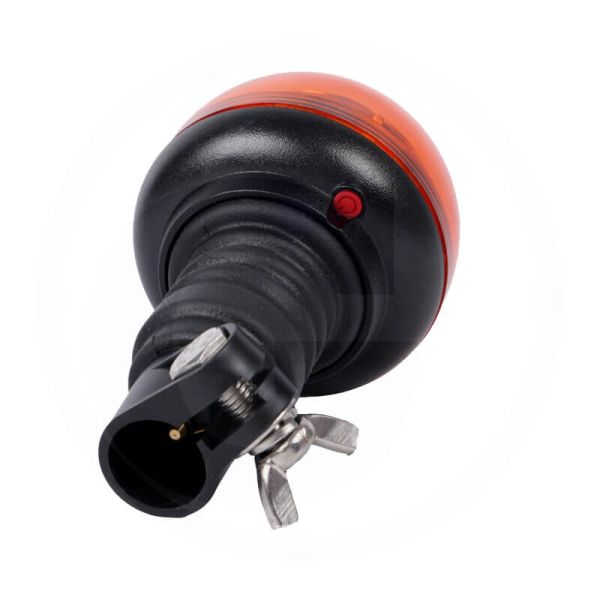 Mini farol rotativo LED âmbar, 12/24 V, com luz rotativa e flash duplo, IP66 | 148 mm x 84 mm