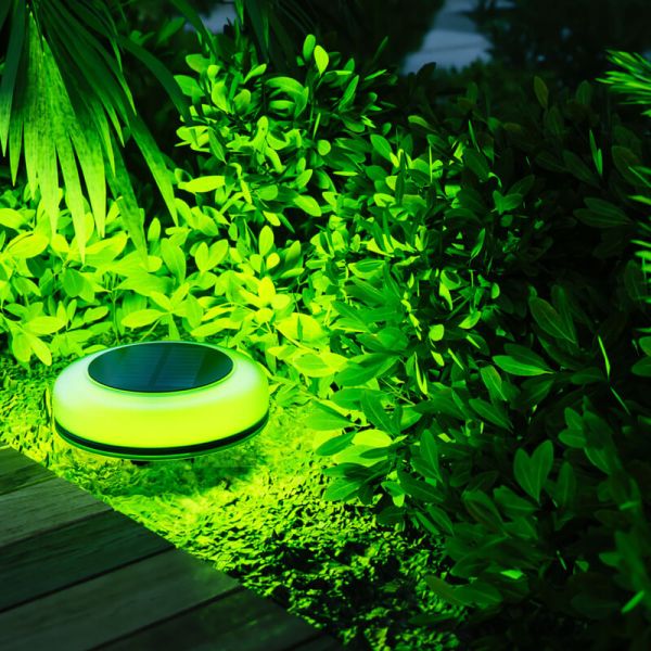 Luminária Solar Externa com Ponta RGB IP54 de 1 W | Inclui Sensor Crepuscular | Giratória