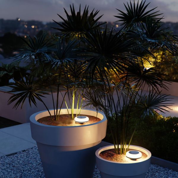 Lampe solaire d'extérieur sur piquet 1 W 2700 K IP54 | Capteur crépusculaire inclus | Twist